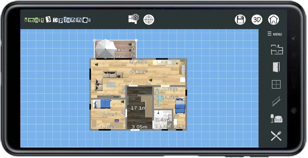 3D Floor Plan | smart3Dplanner Screenshot 3