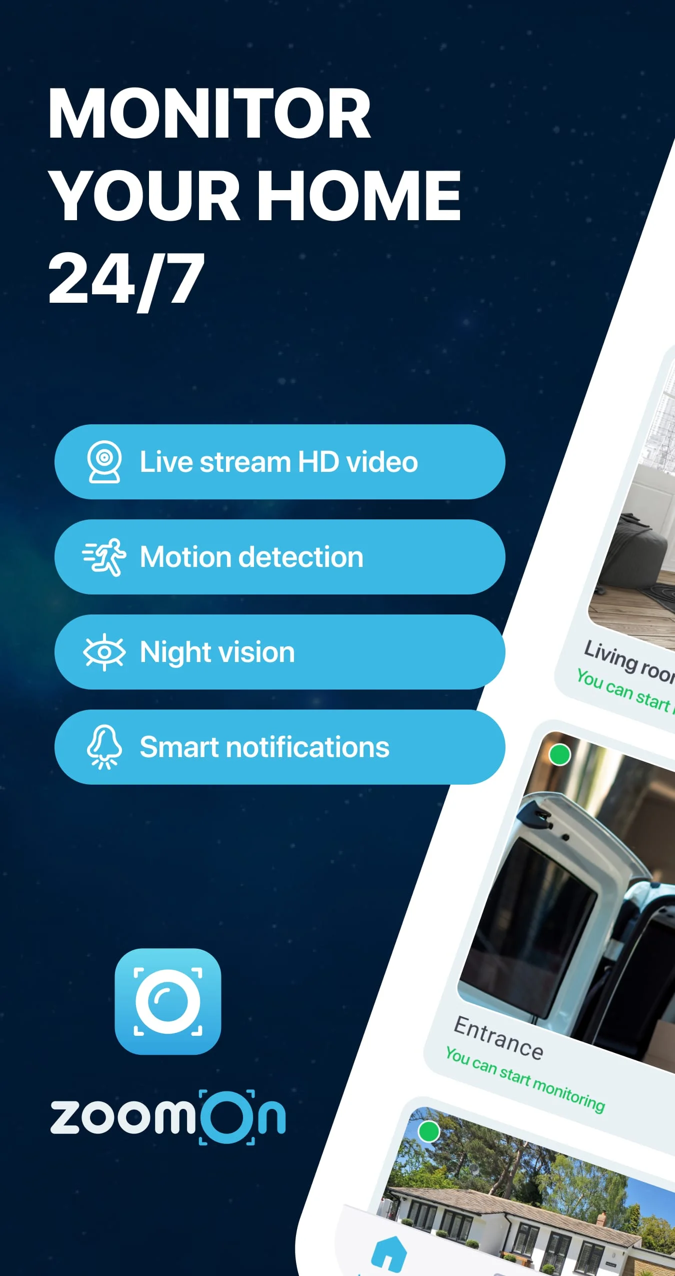 ZoomOn Home Security Camera Screenshot 1