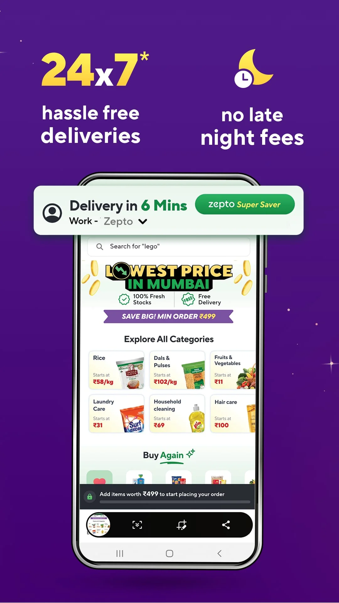 Zepto:10-Min Grocery Delivery* Screenshot 3