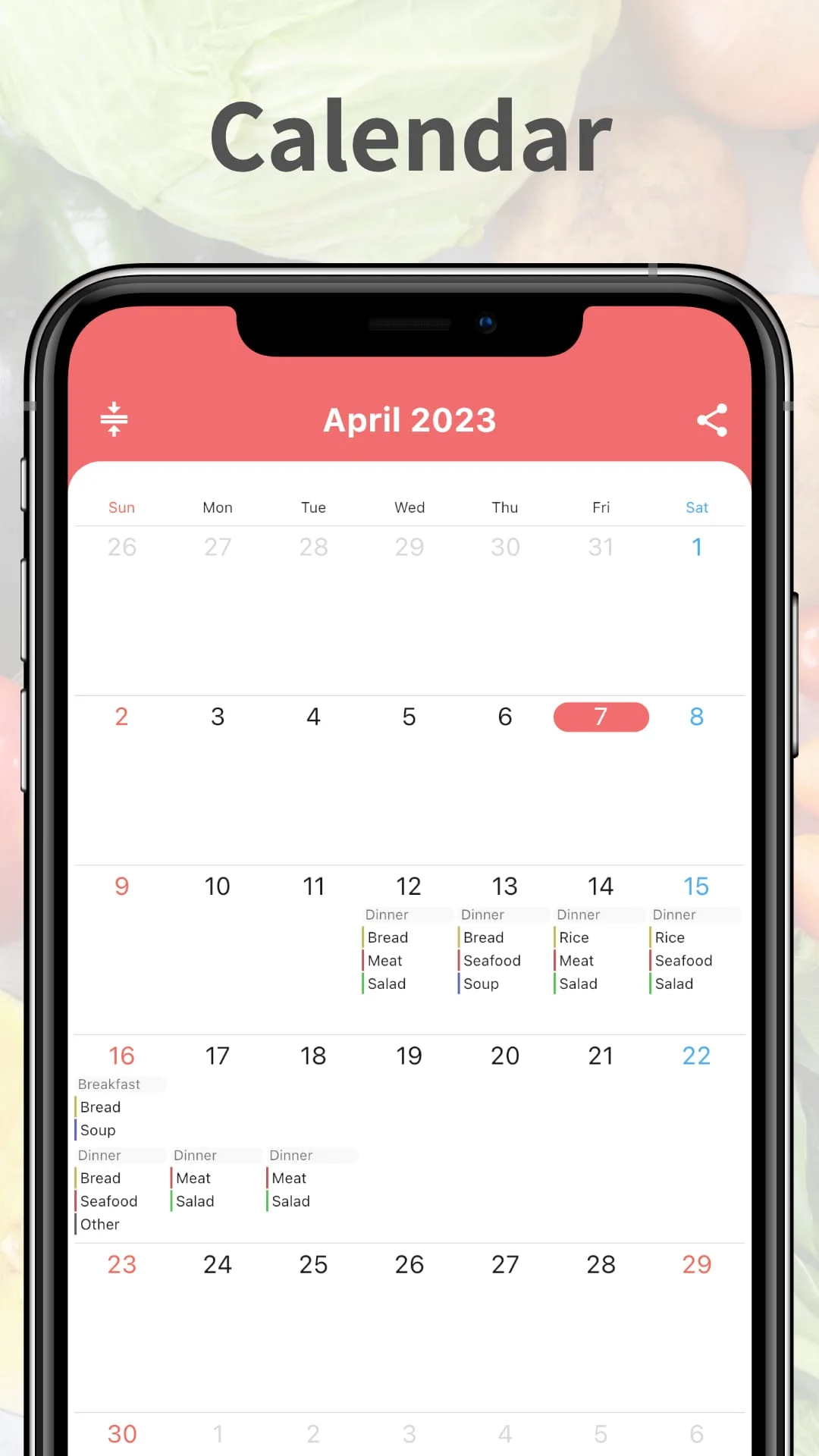 Daily Meal Planner Screenshot 2