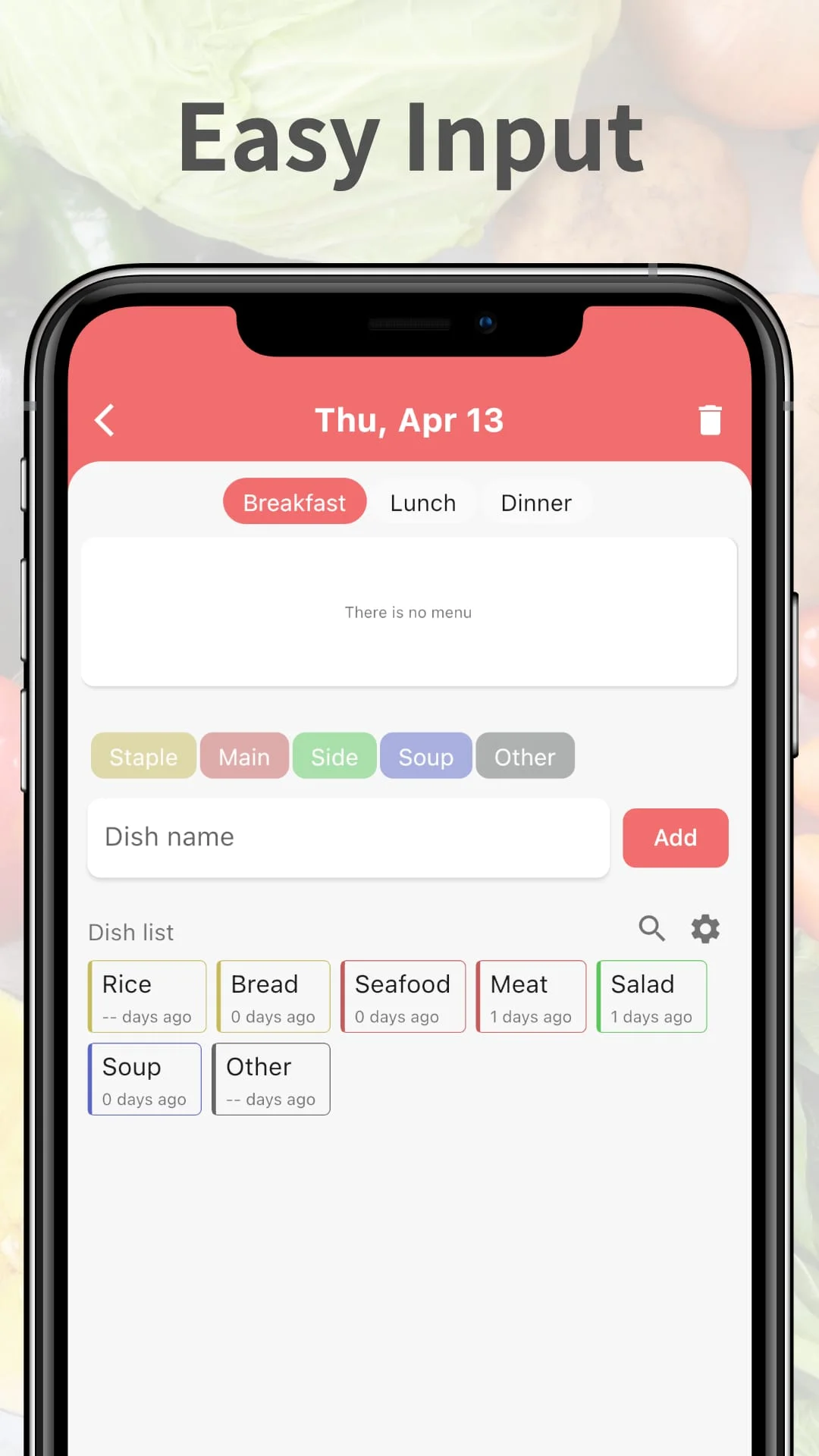 Daily Meal Planner Screenshot 3