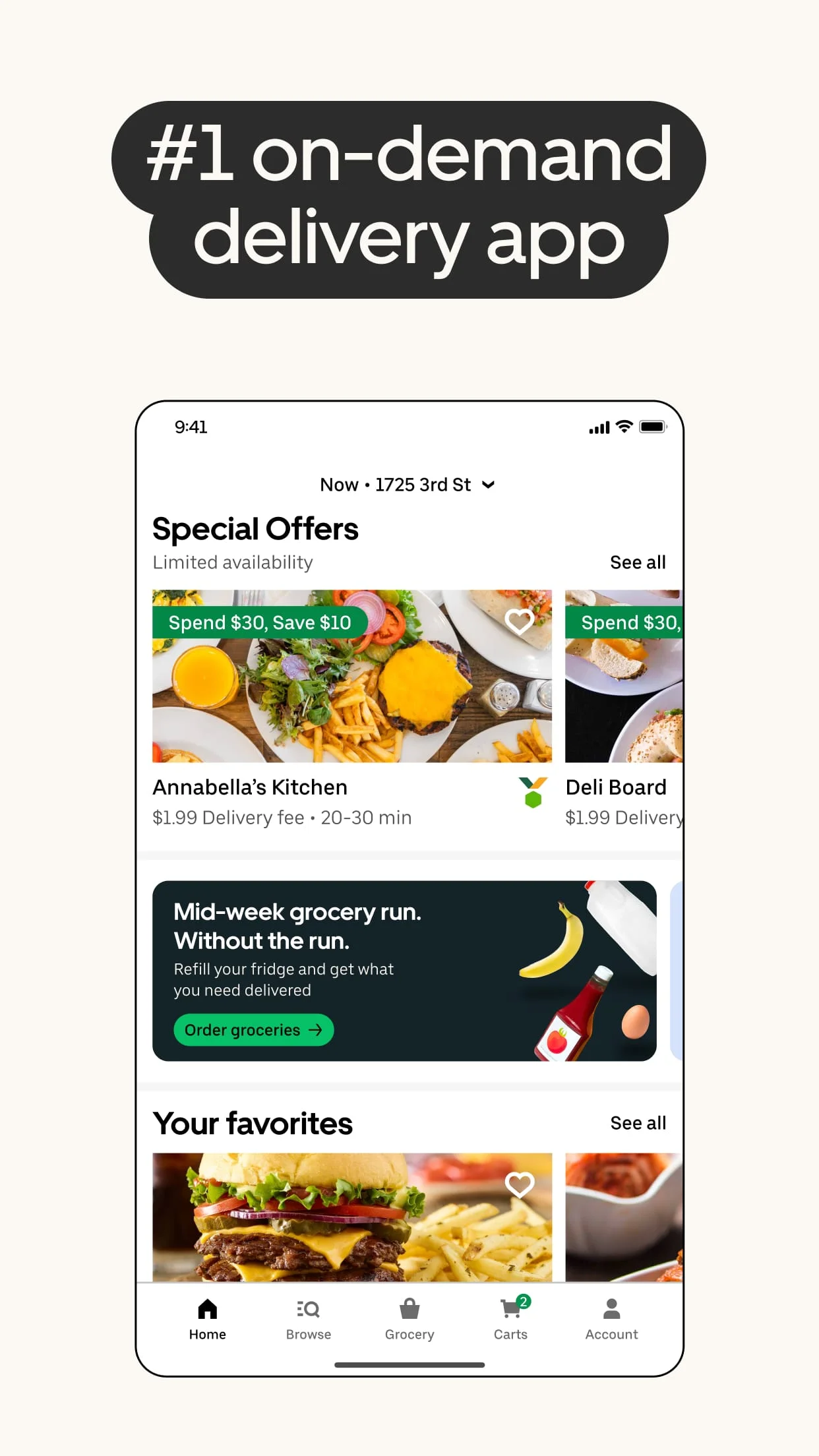 Uber Eats: Food Delivery Screenshot 2