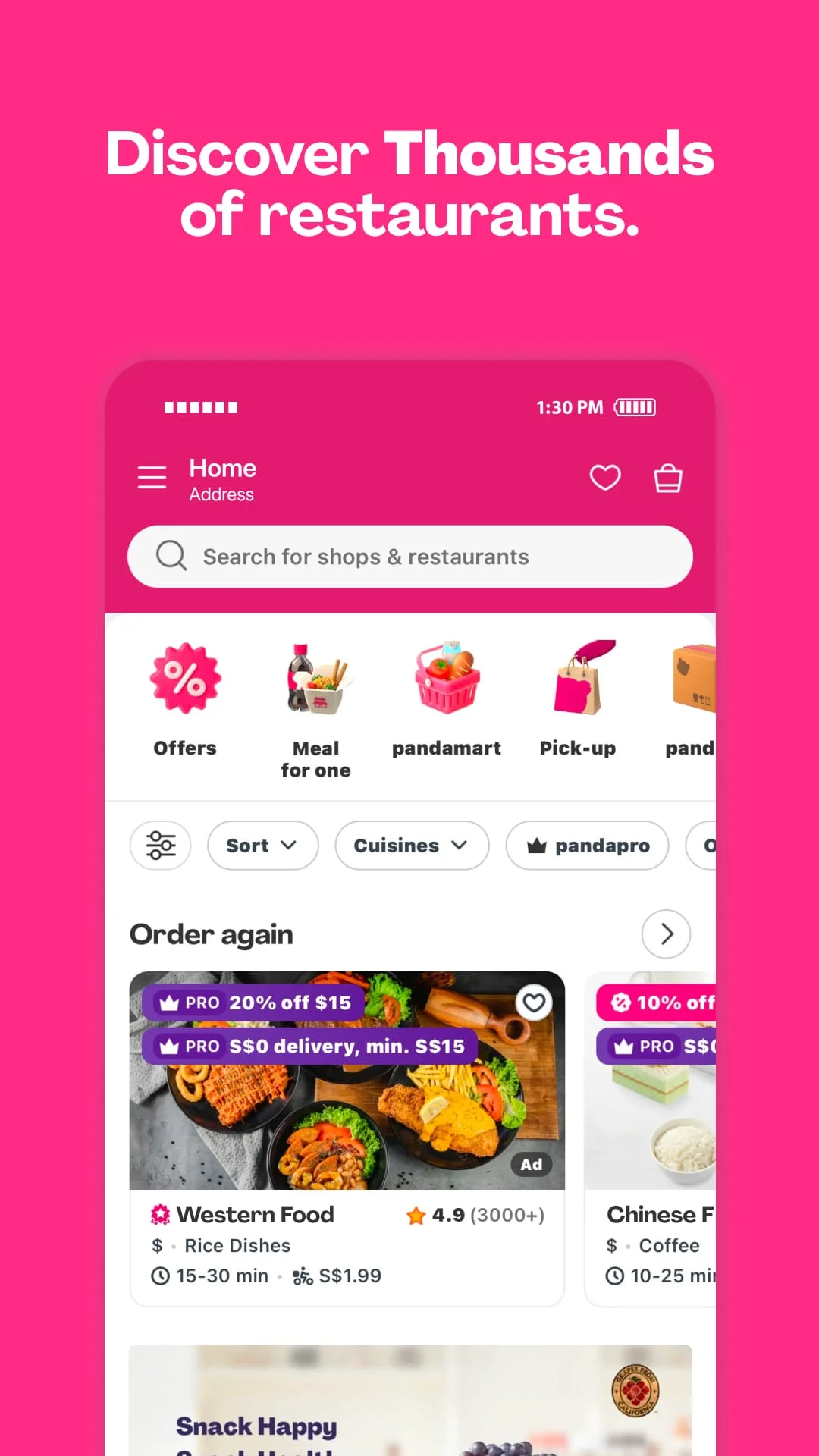 foodpanda: food & groceries Screenshot 2