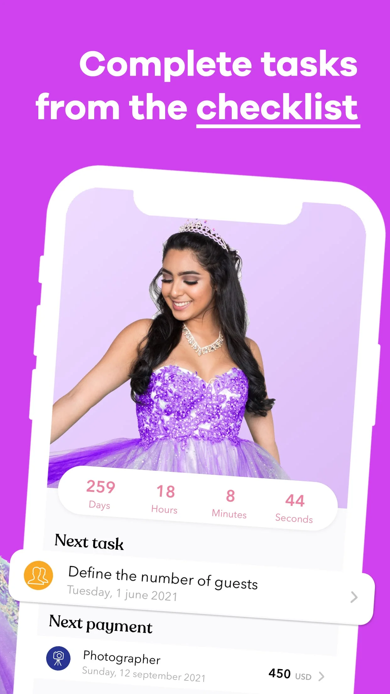 Quincy - Quinceanera Planning Screenshot 2