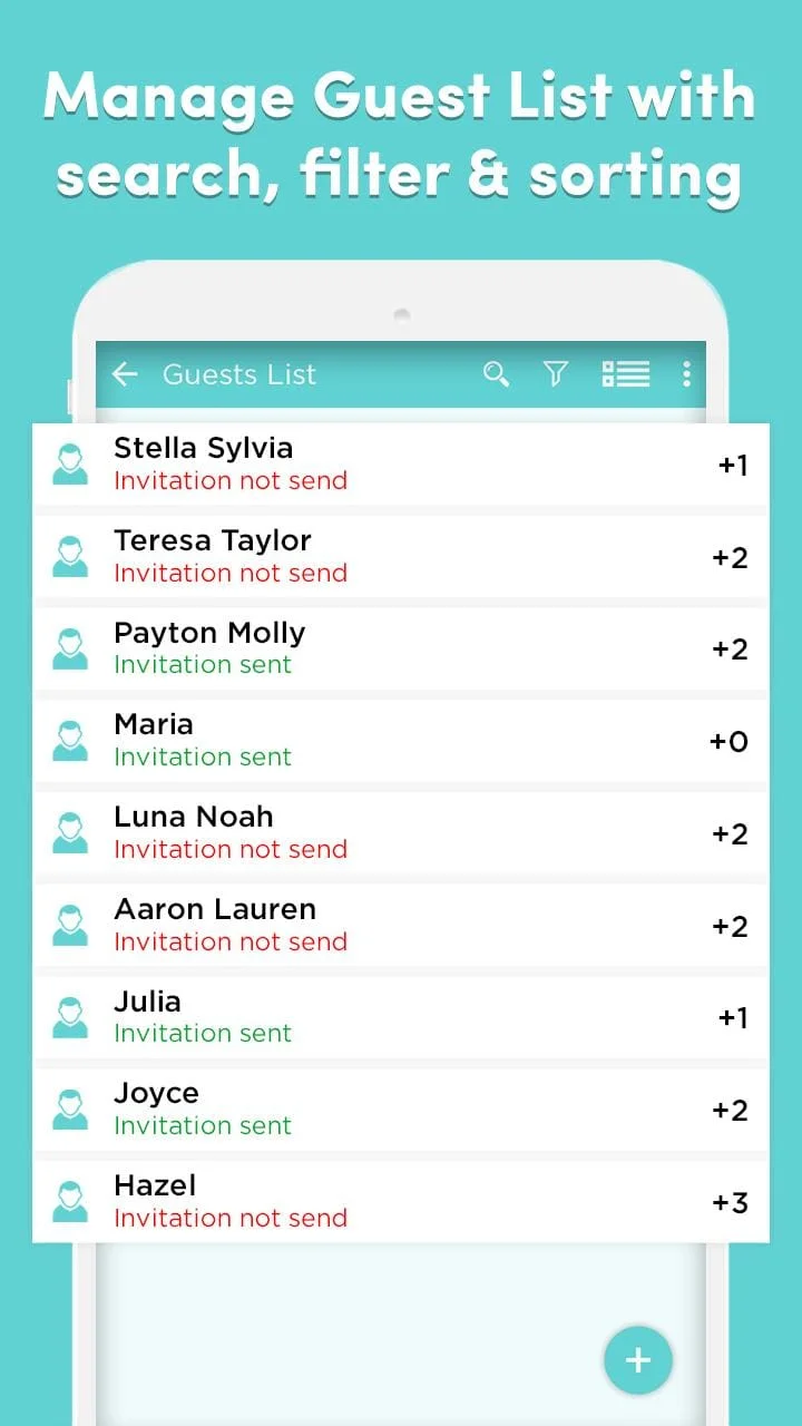 Event Planner - Guests, Todo Screenshot 4