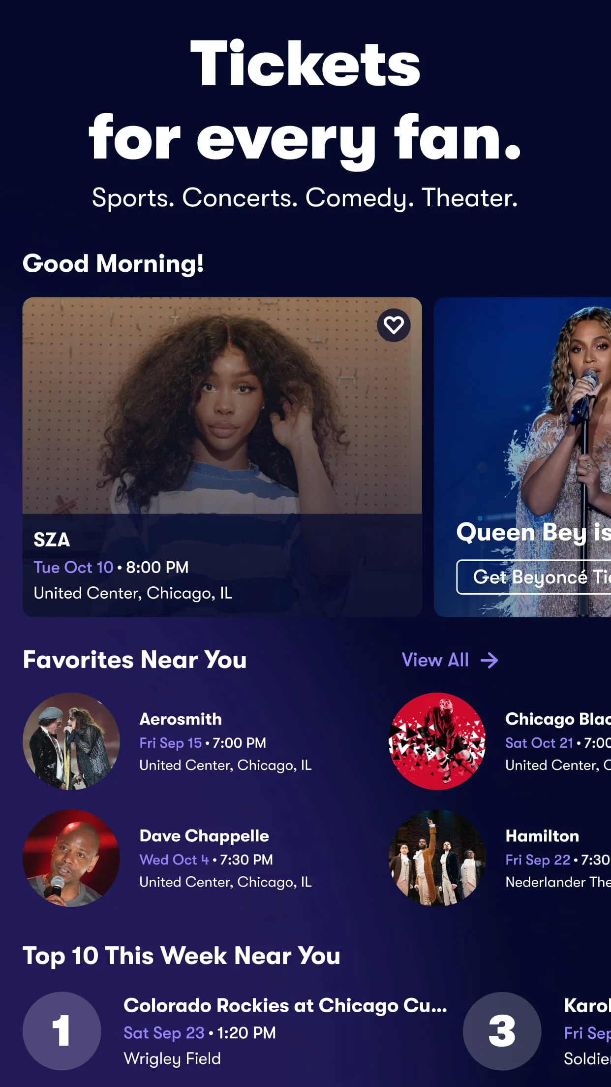 Vivid Seats | Event Tickets Screenshot 1