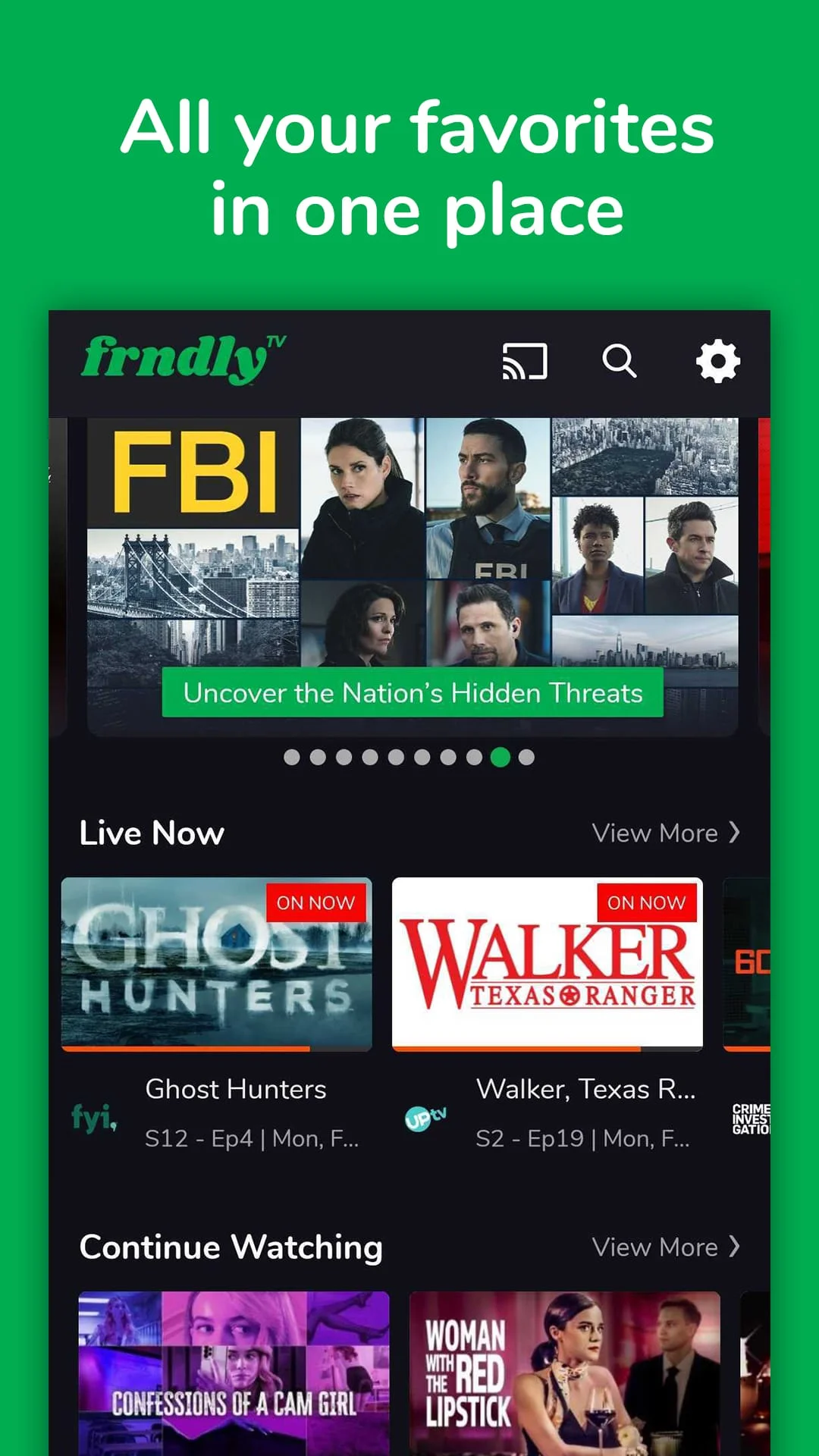 Frndly TV: Live TV & Movies. Screenshot 2