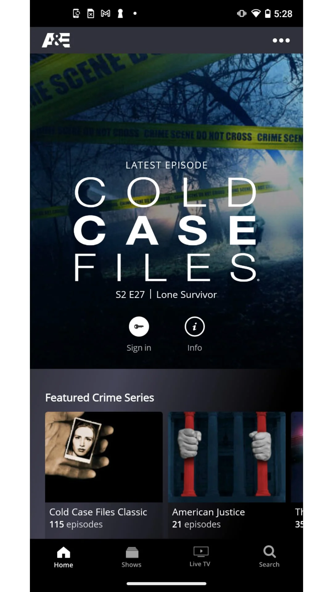 A&E: TV Shows That Matter Screenshot 2