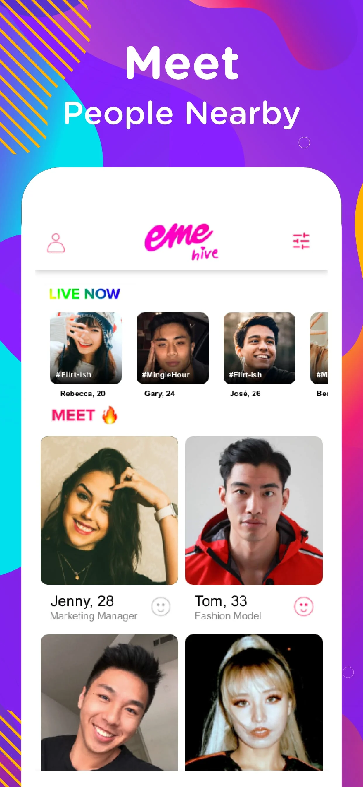 EME Hive - Meet, Chat, Go Live Screenshot 1