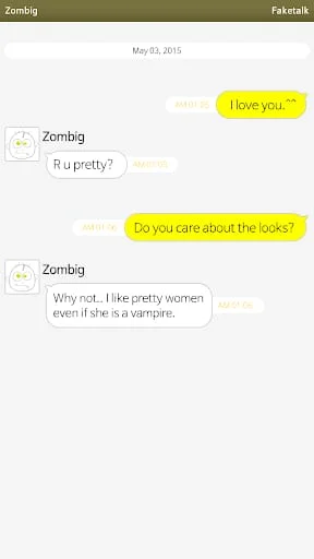 Faketalk - Chatbot Screenshot 1
