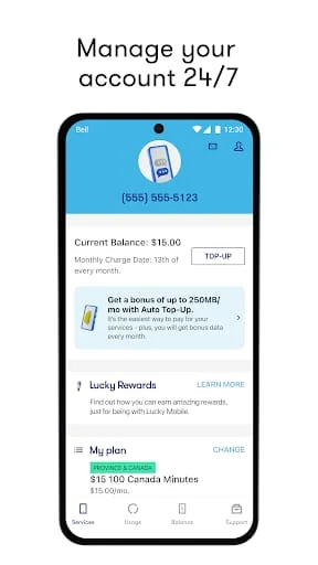 Lucky Mobile My Account Screenshot 2
