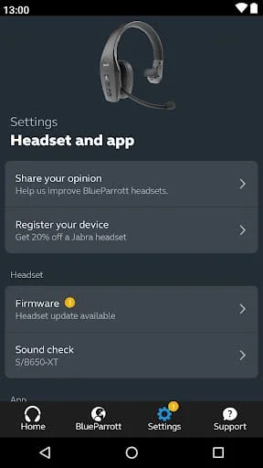 BlueParrott App Screenshot 3