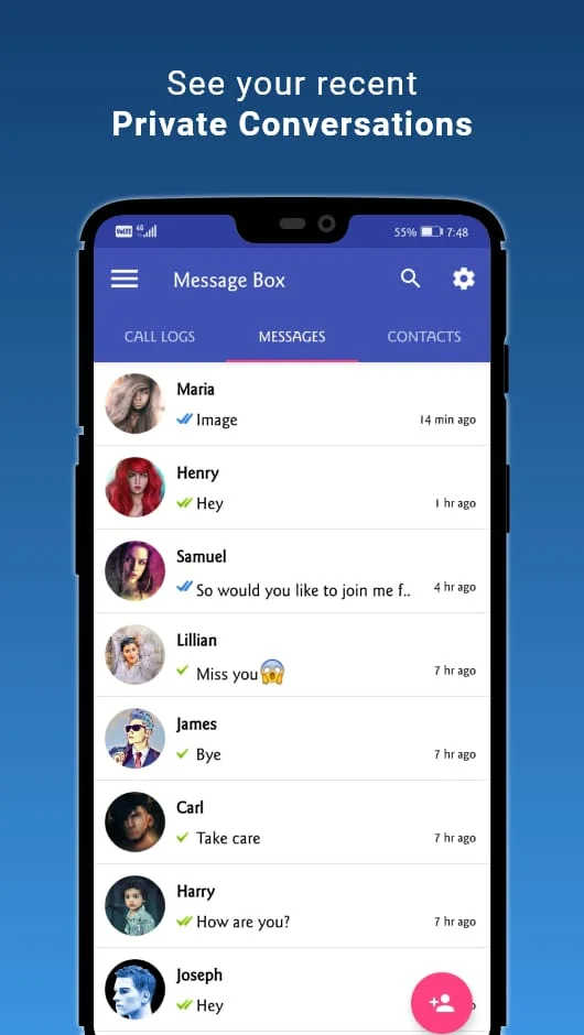 Calculator Pro+ - Private SMS Screenshot 2