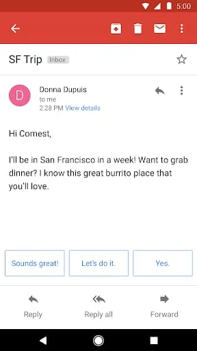 Gmail Go Screenshot 3