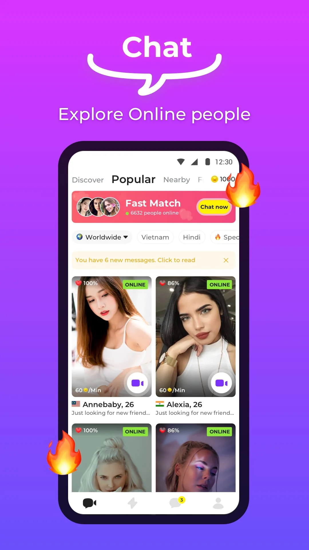 Hotchat- Video Chat&Live&Party Screenshot 1