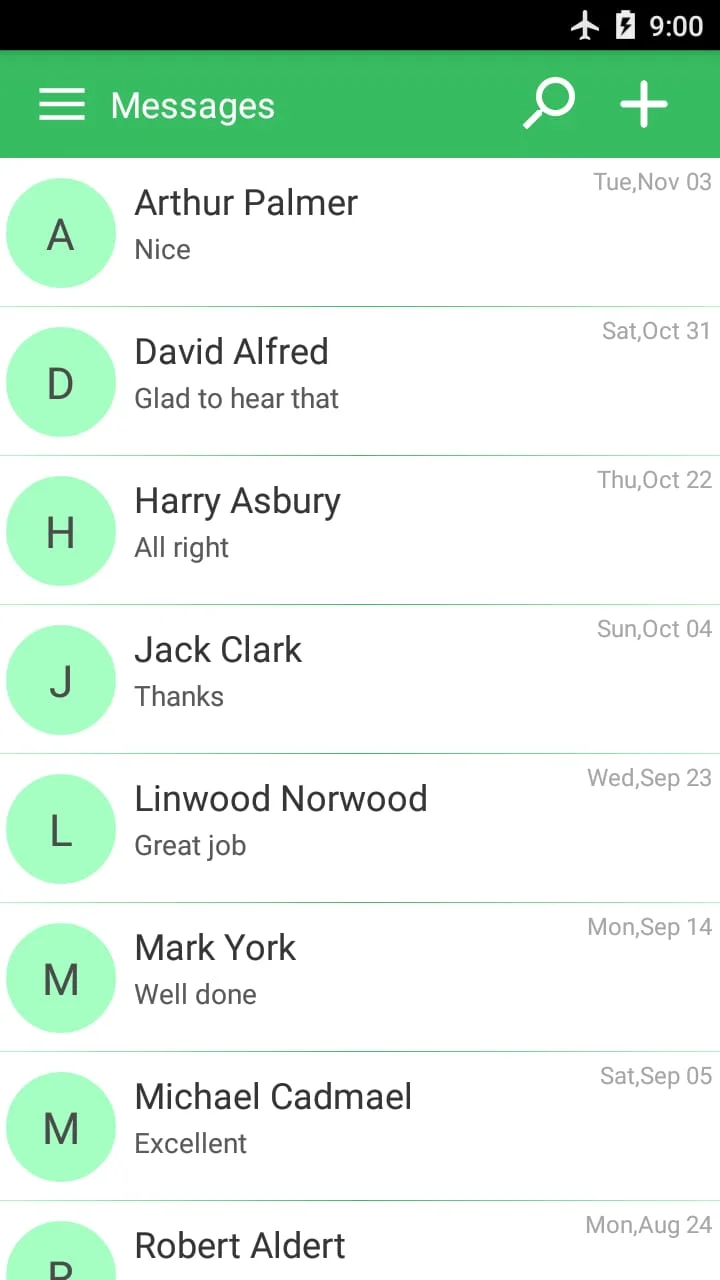 SMS text messaging Screenshot 1