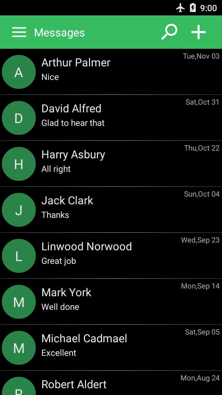 SMS text messaging Screenshot 2