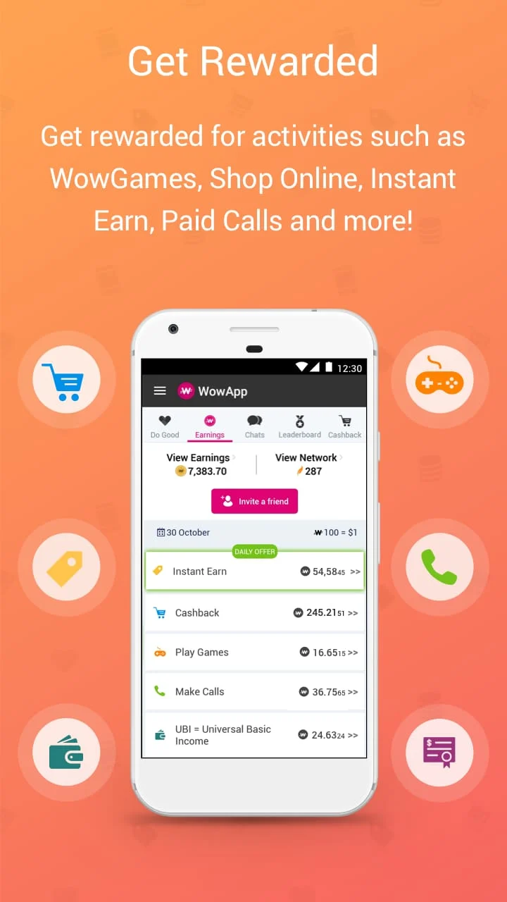 WowApp - Earn. Share. Do Good Screenshot 2