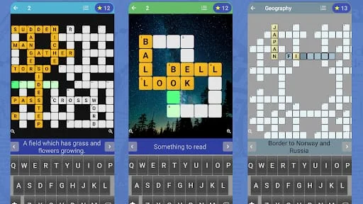 English Crossword puzzle Screenshot 1