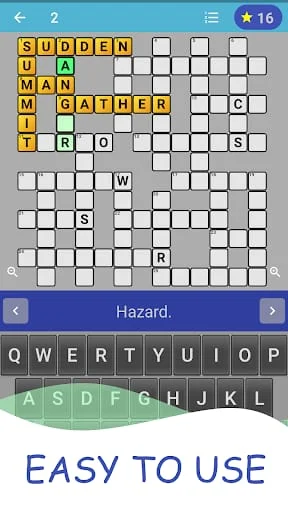 English Crossword puzzle Screenshot 2