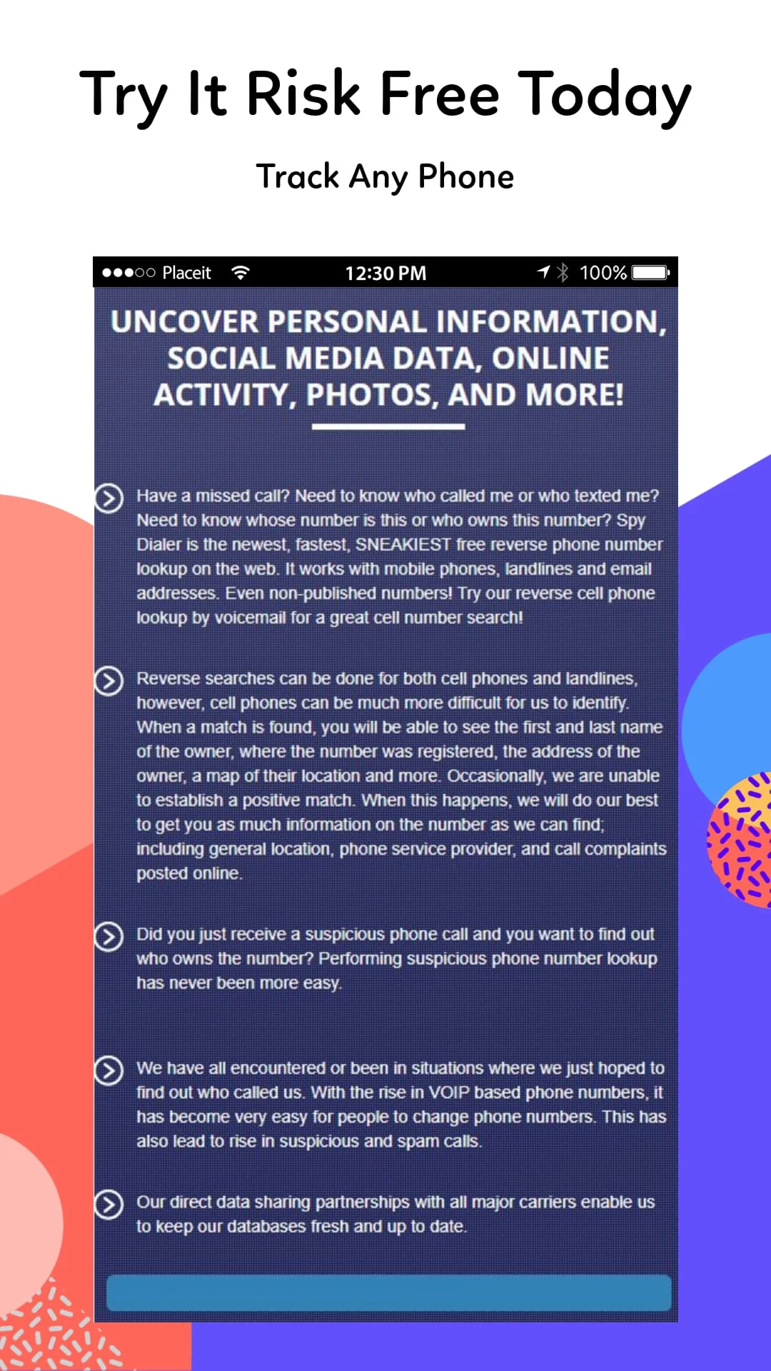Reverse Number Lookup app Screenshot 2
