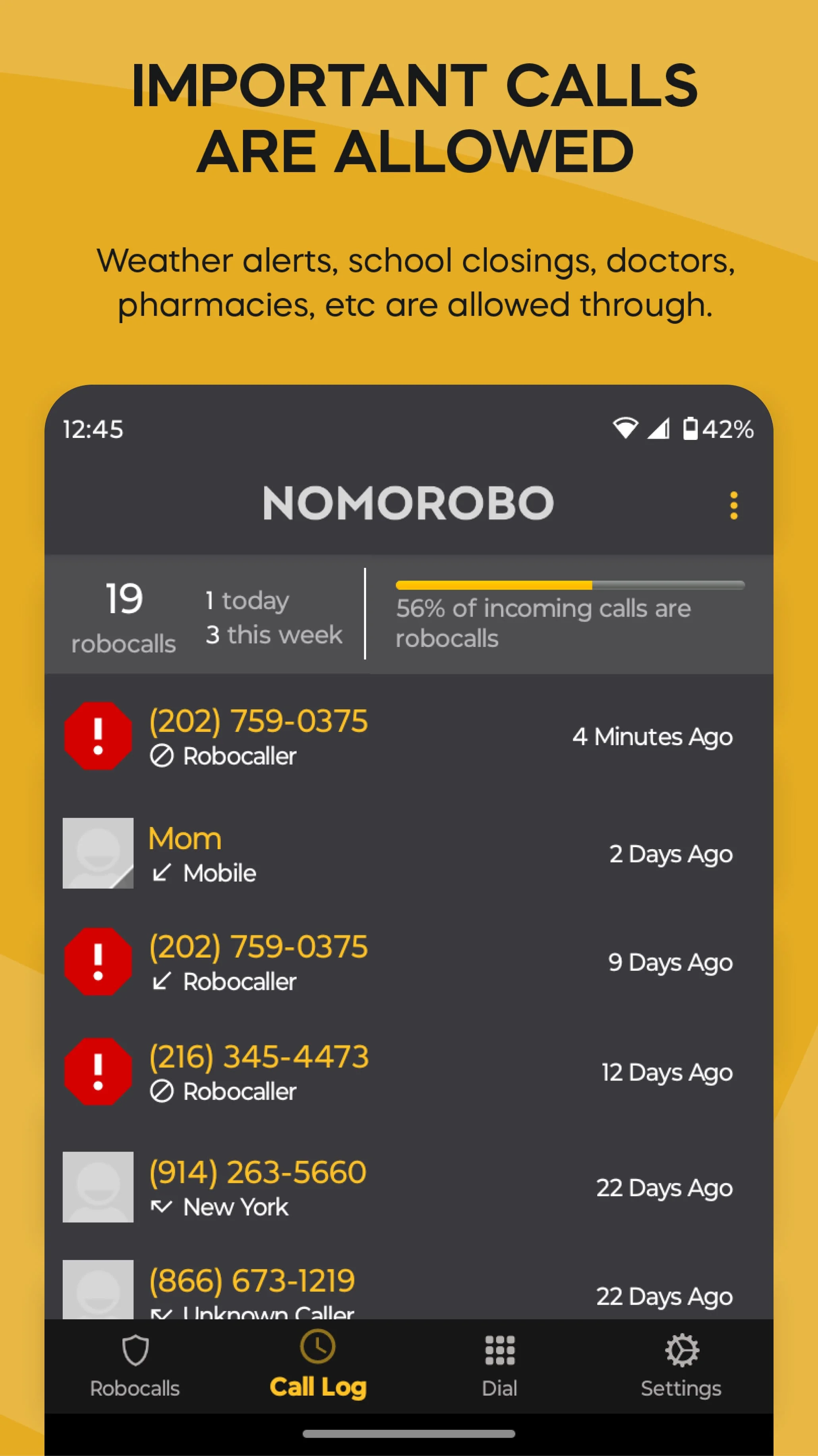 Nomorobo Basic Robocall Block Screenshot 3
