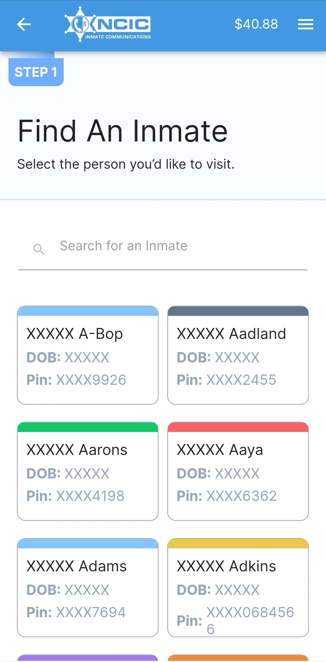 NCIC Mobile Video Visitation Screenshot 4