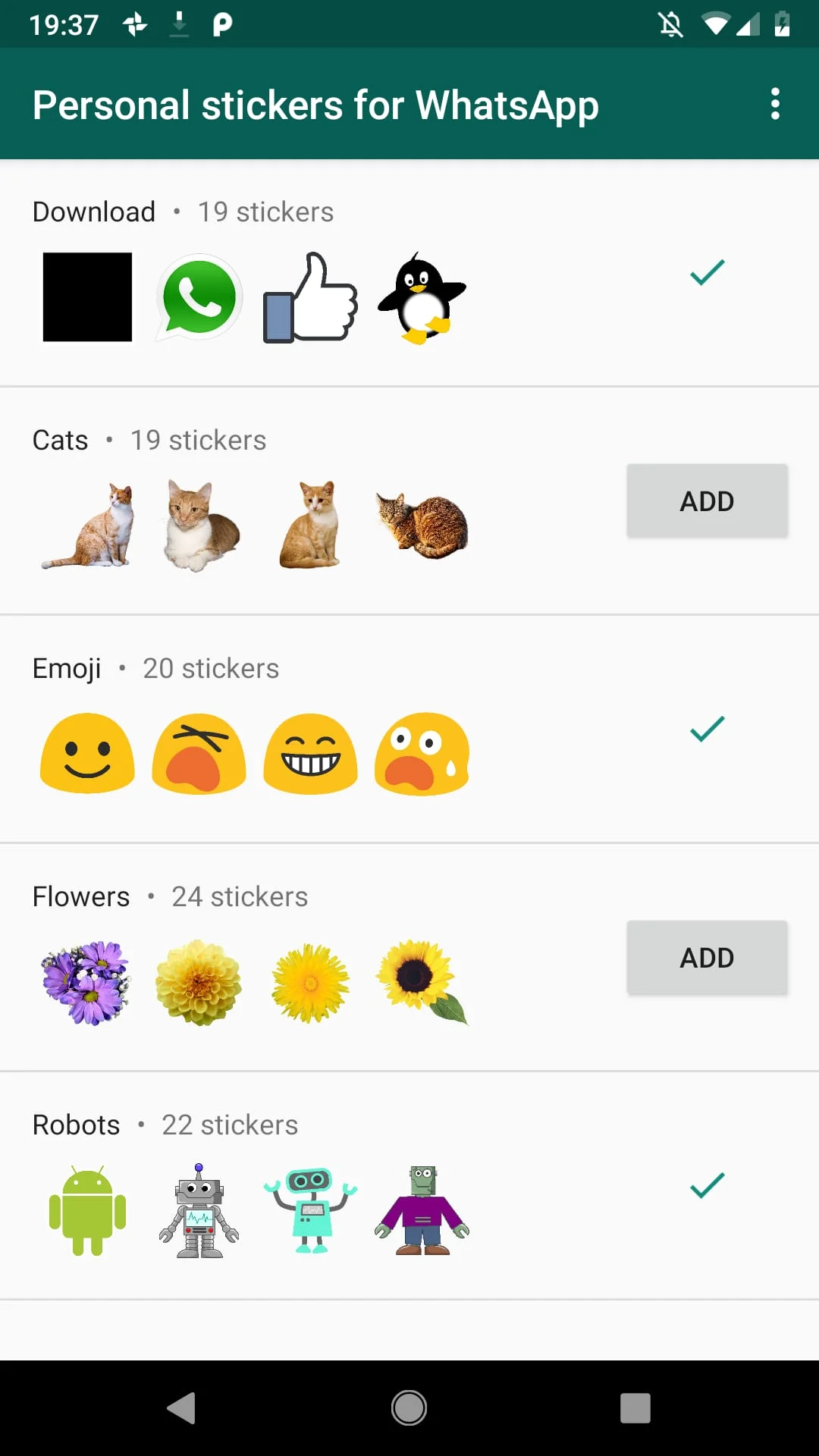 Personal stickers for WhatsApp Screenshot 1