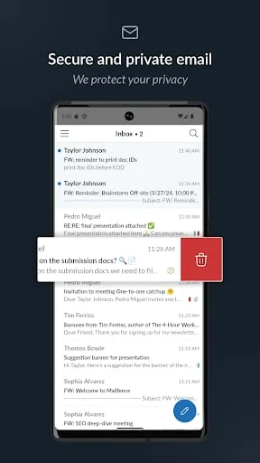 Mailfence secure private email Screenshot 1