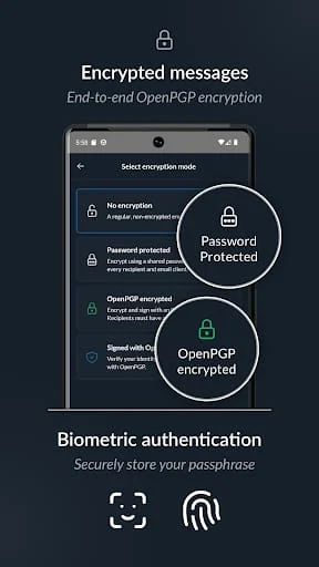Mailfence secure private email Screenshot 2