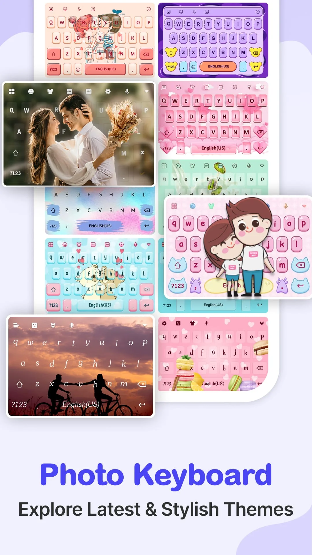 Photo Keyboard themes, Font Screenshot 1