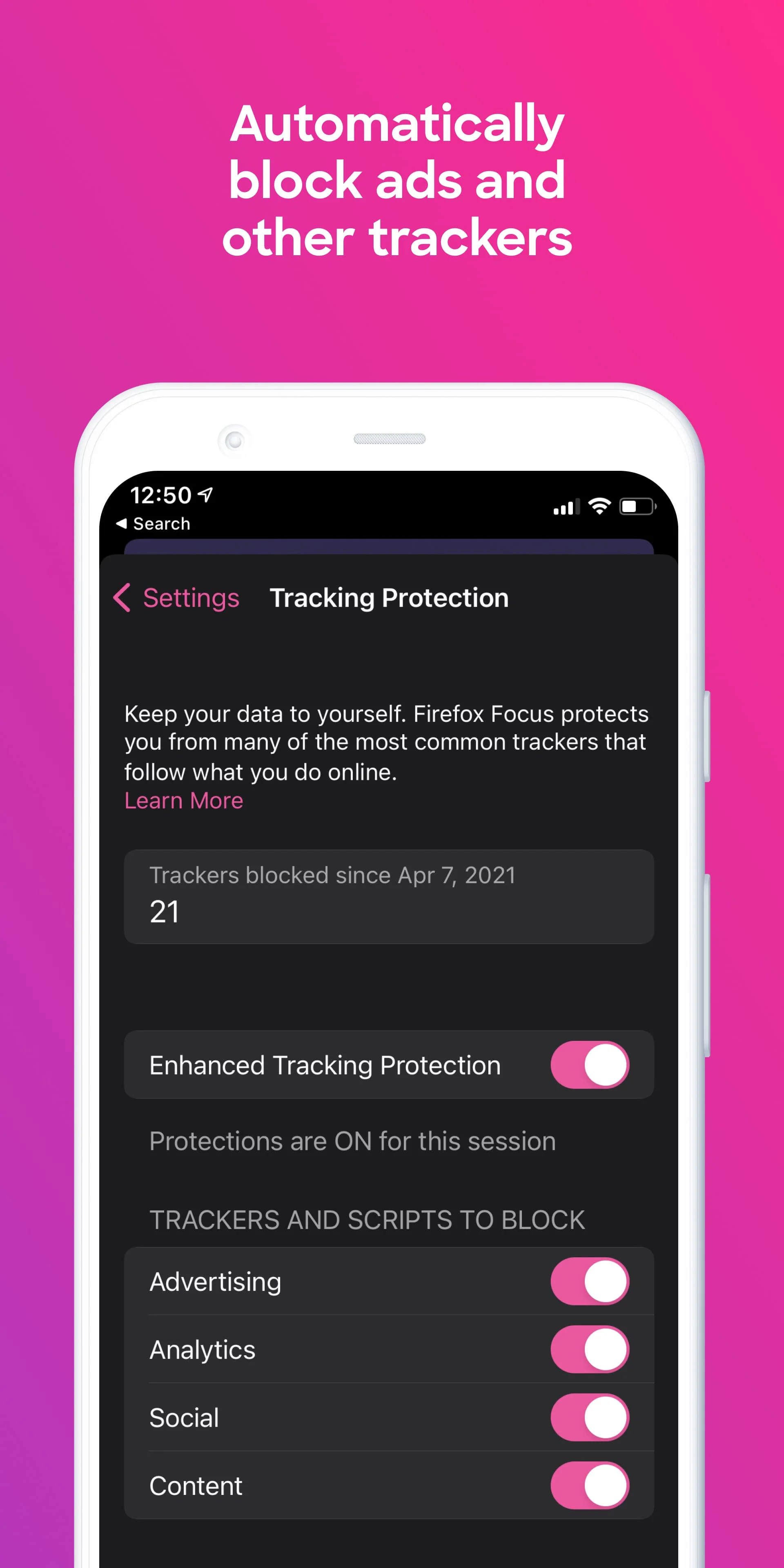 Firefox Focus: No Fuss Browser Screenshot 3