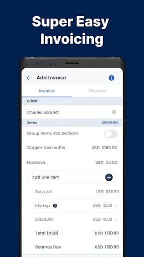 Easy Invoice & Estimates Maker Screenshot 2