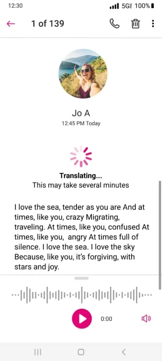 Visual Voicemail Screenshot 4
