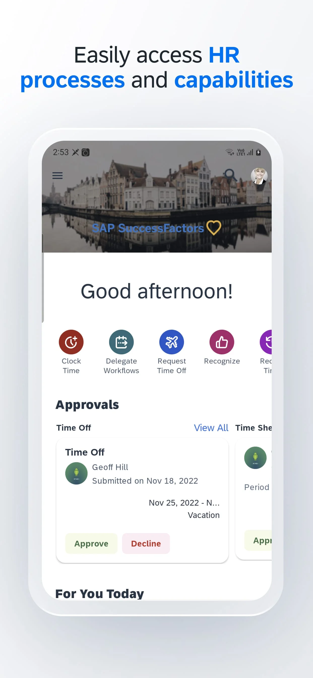 SAP SuccessFactors Mobile Screenshot 1