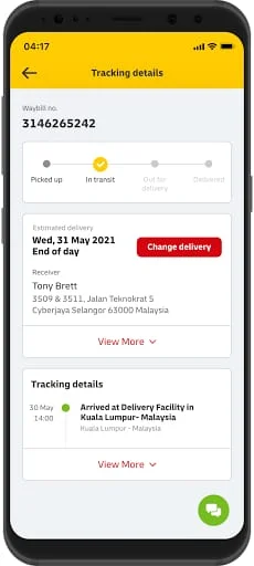 DHL Express Mobile Screenshot 2