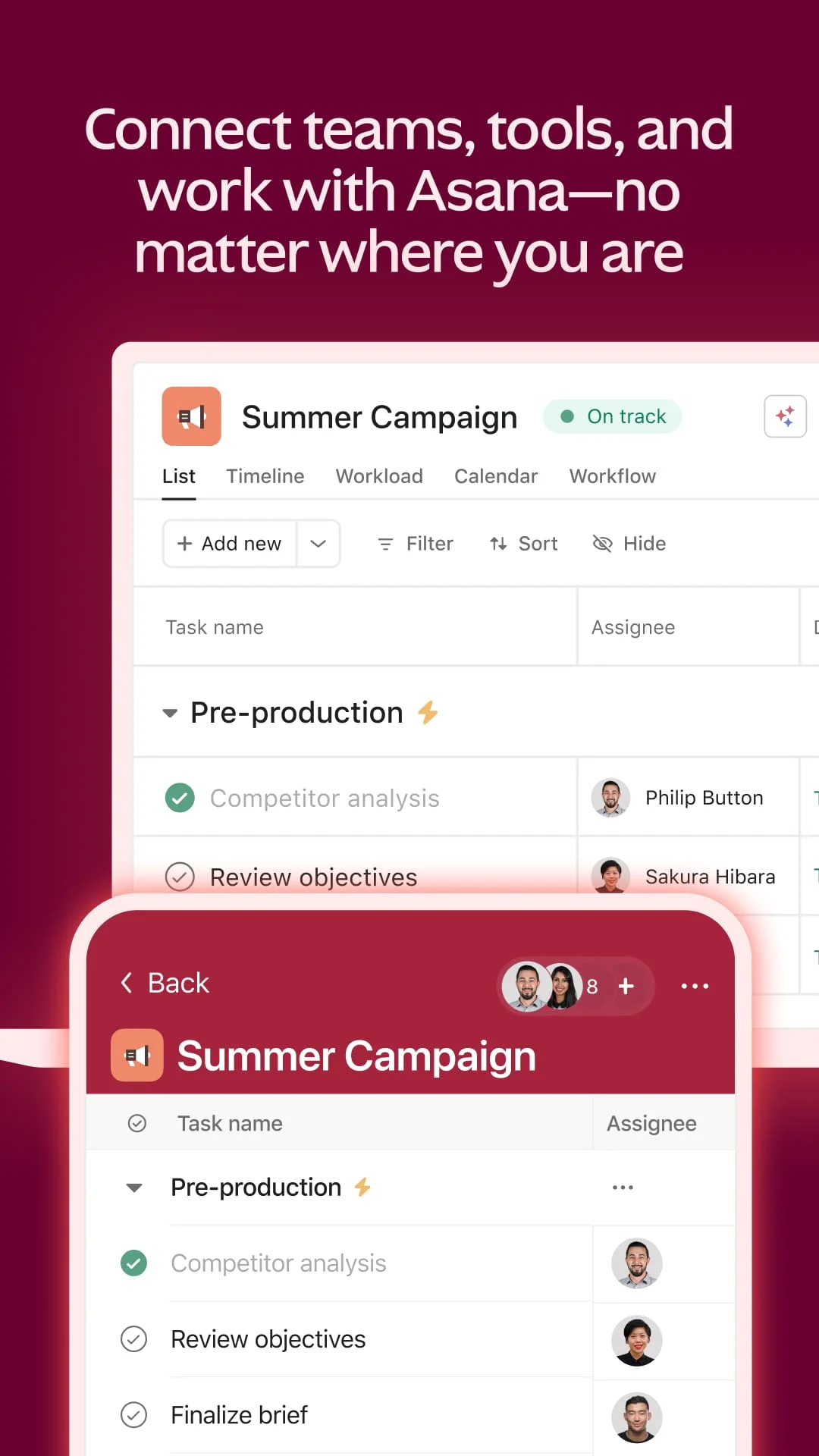 Asana: Where work connects Screenshot 1