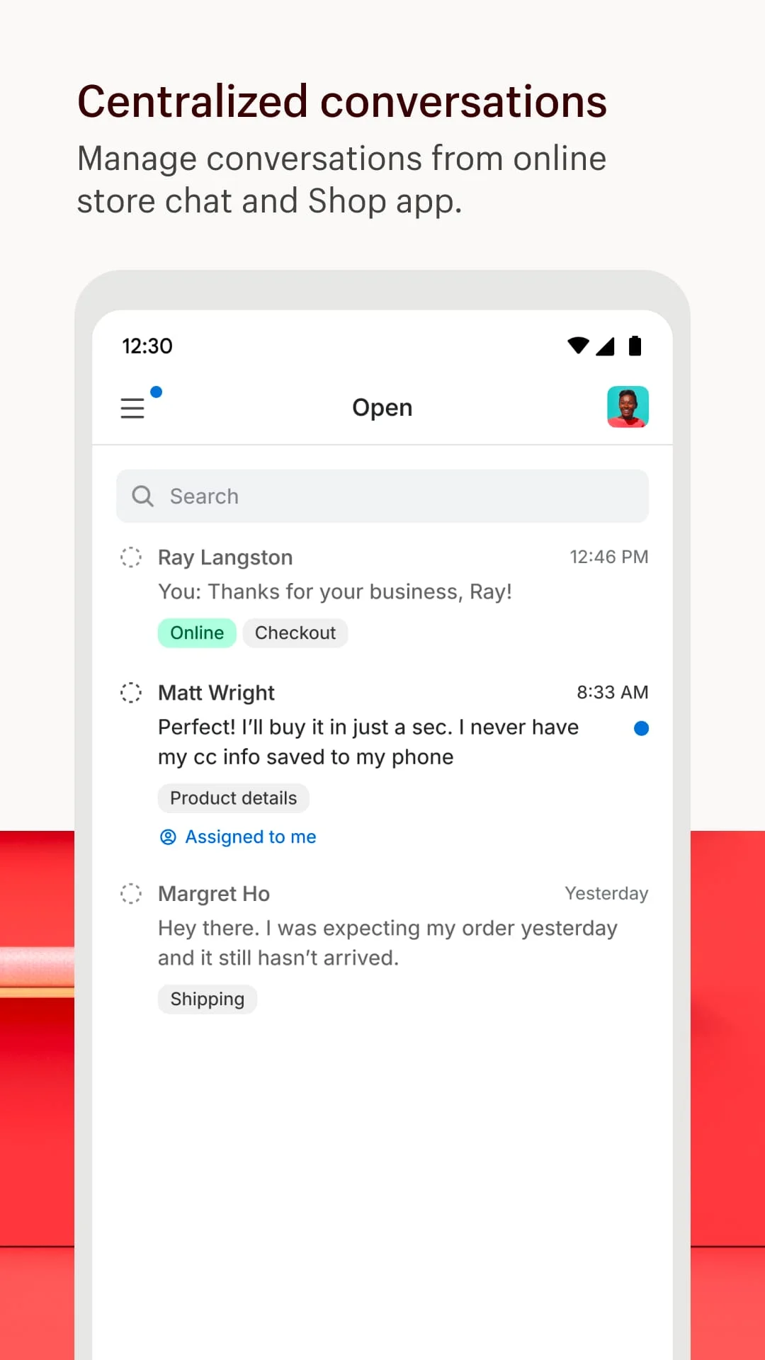 Shopify Inbox Screenshot 1