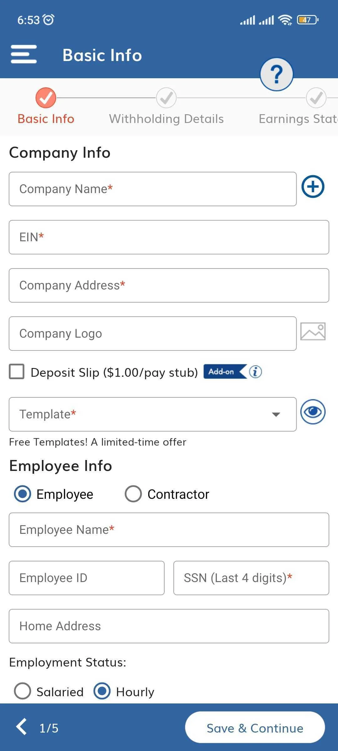 Paystub Generator: Check Maker Screenshot 2