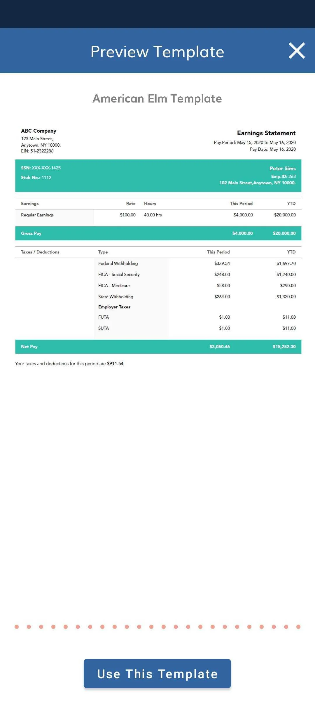 Paystub Generator: Check Maker Screenshot 3