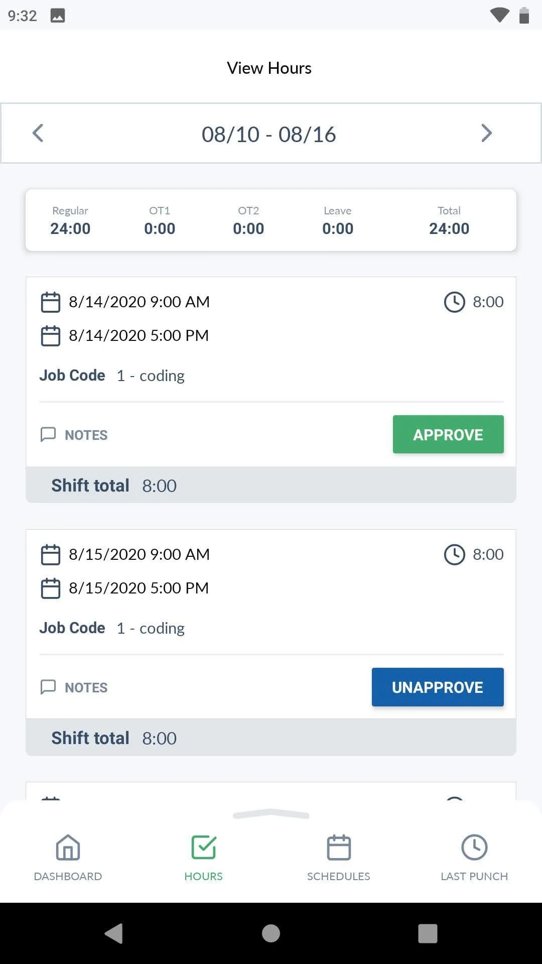 TCP MobileClock Screenshot 3