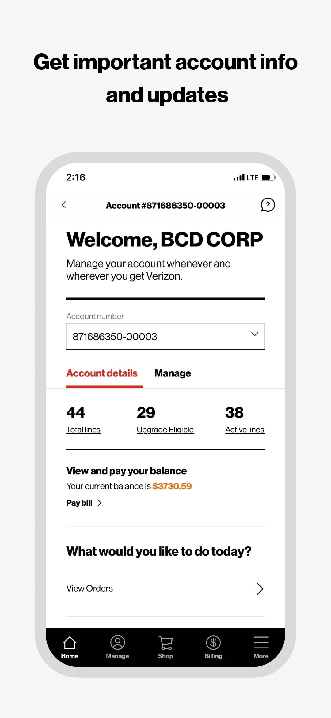 My Verizon For Business Screenshot 1