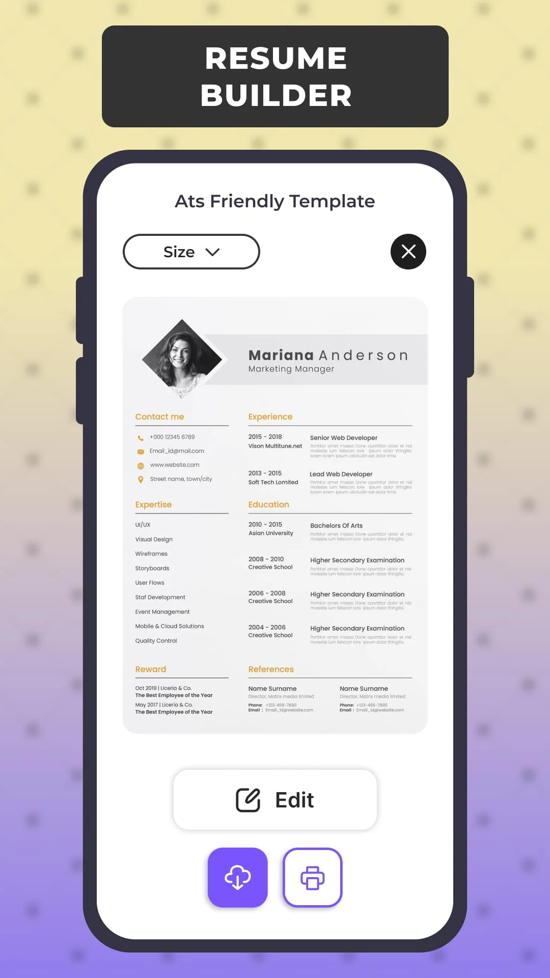 Resume Builder: PDF CV Maker Screenshot 3