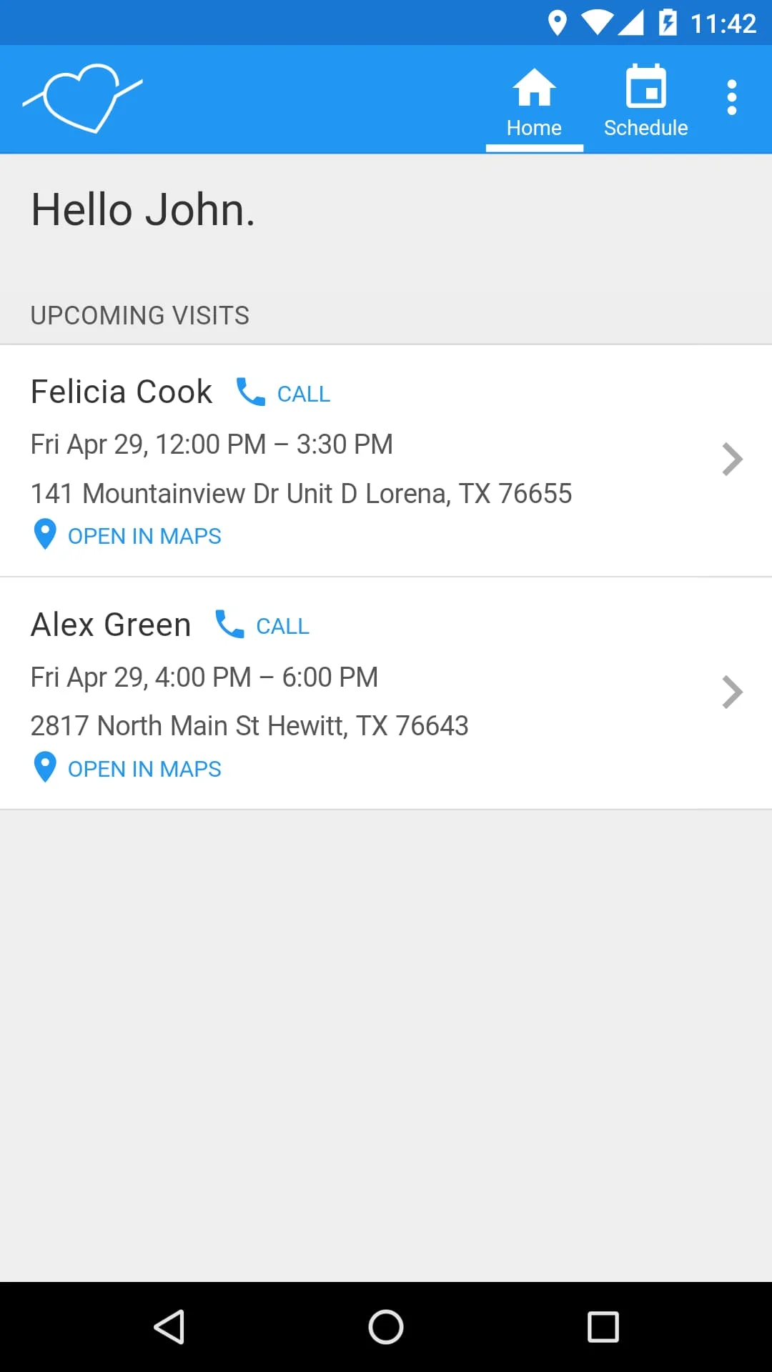 AxisCare Mobile Screenshot 1