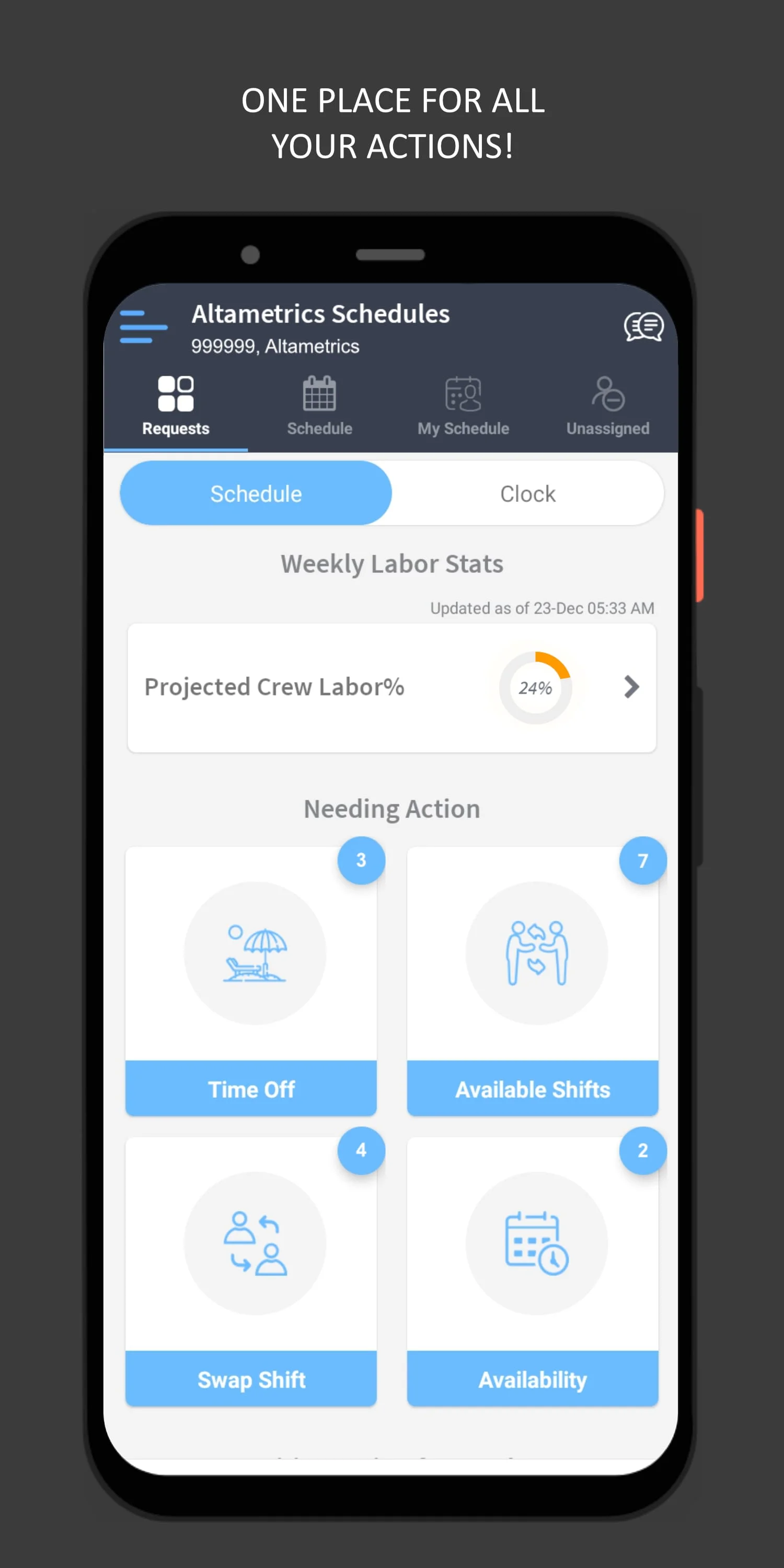 Altametrics Schedules Screenshot 1