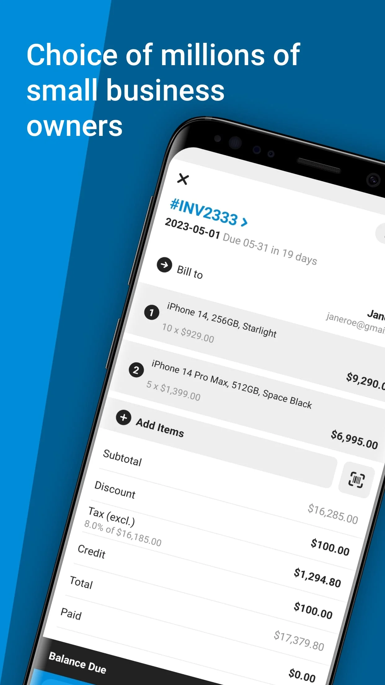 Invoice Maker - Tiny Invoice Screenshot 1