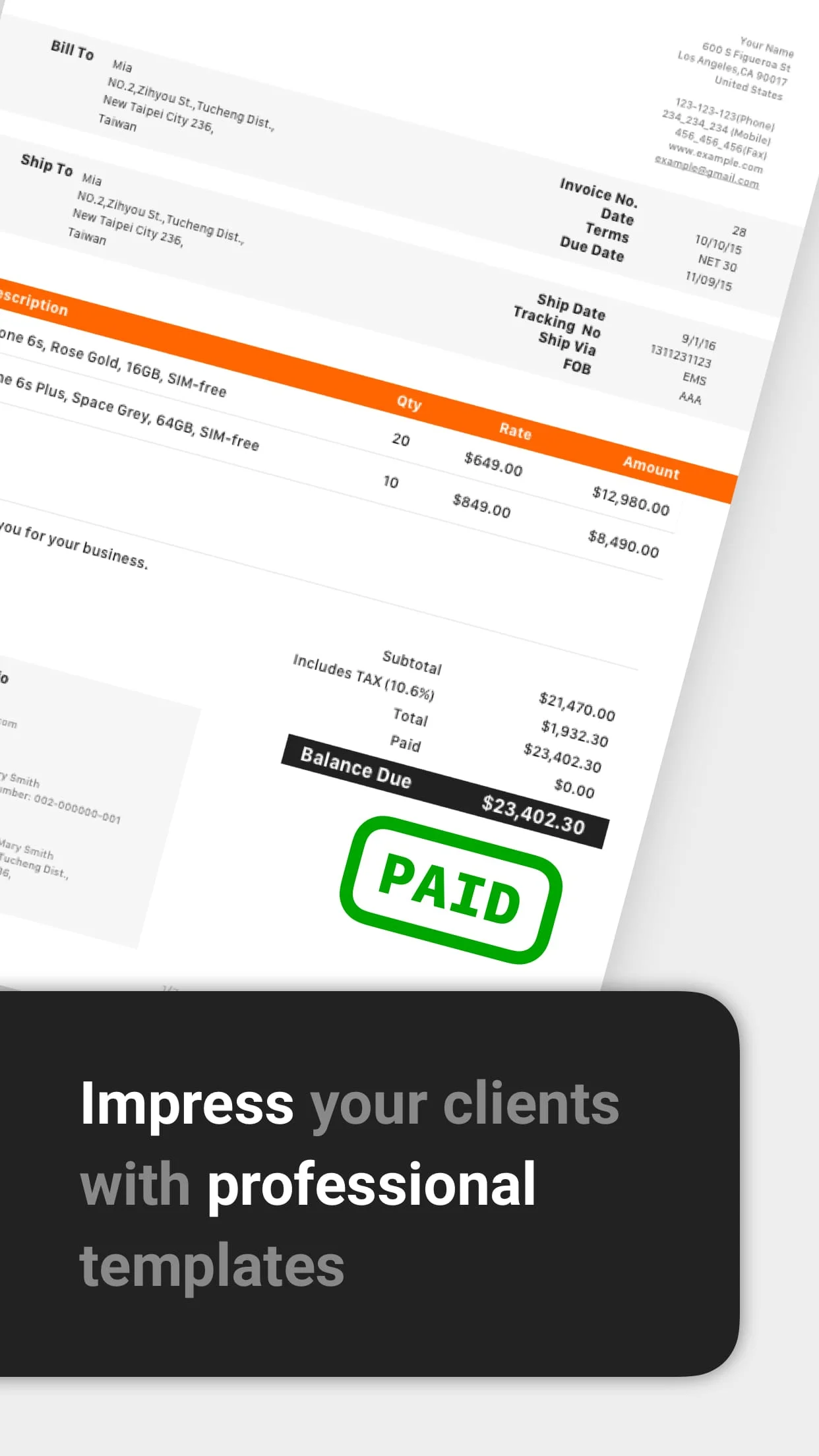 Invoice Maker - Tiny Invoice Screenshot 3