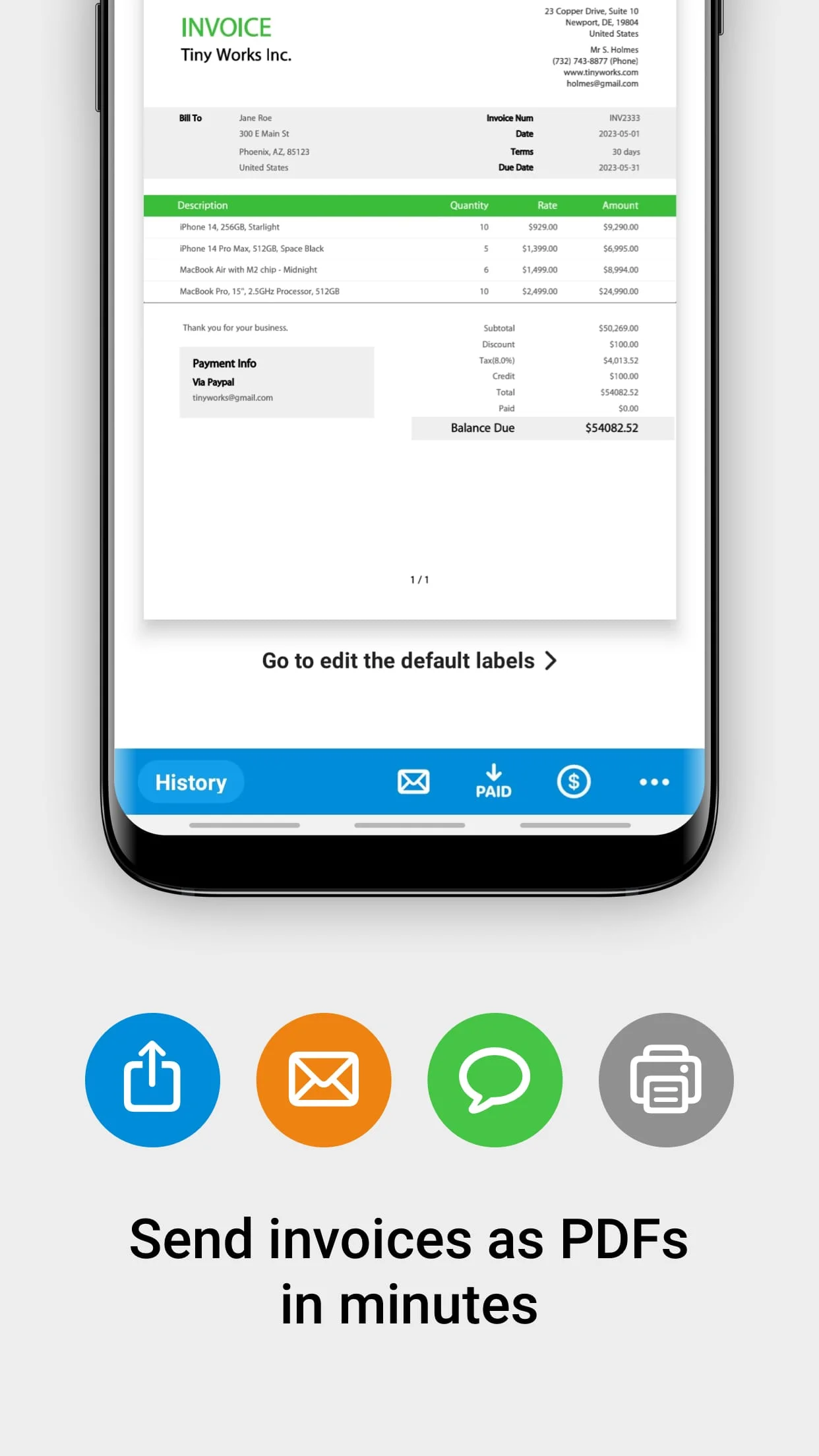 Invoice Maker - Tiny Invoice Screenshot 4
