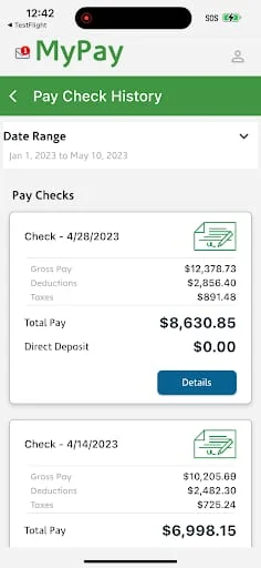 AllianceHCM MyPay Screenshot 3