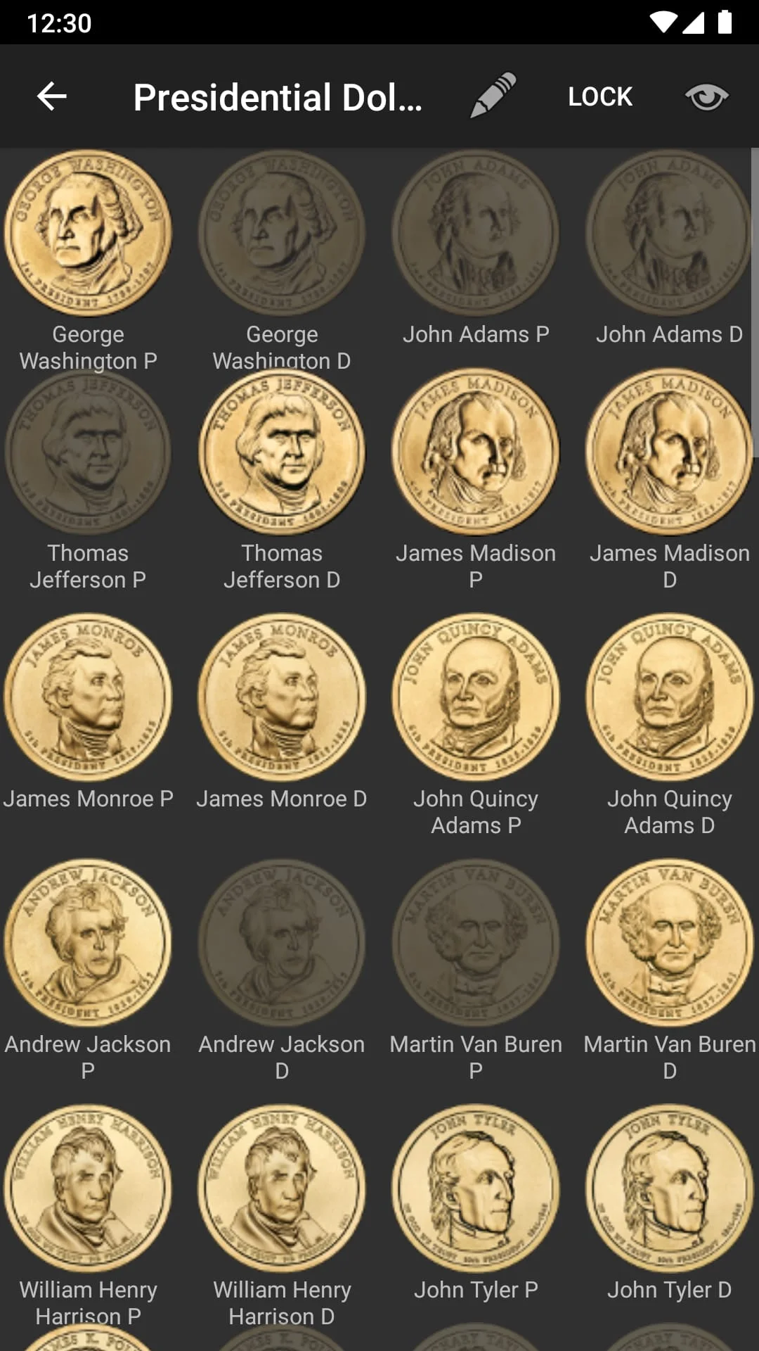 Coin Collection Screenshot 2